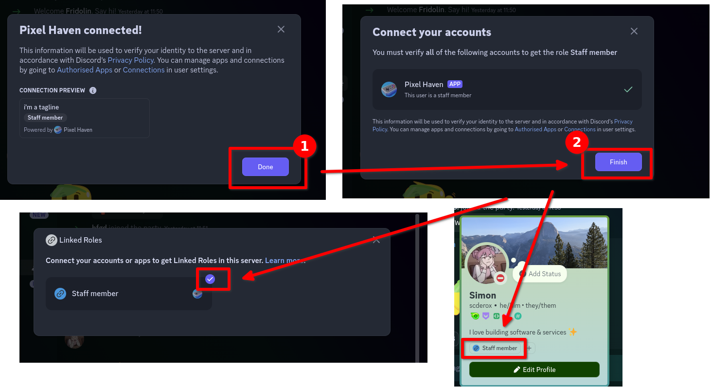 Final step to claim the role